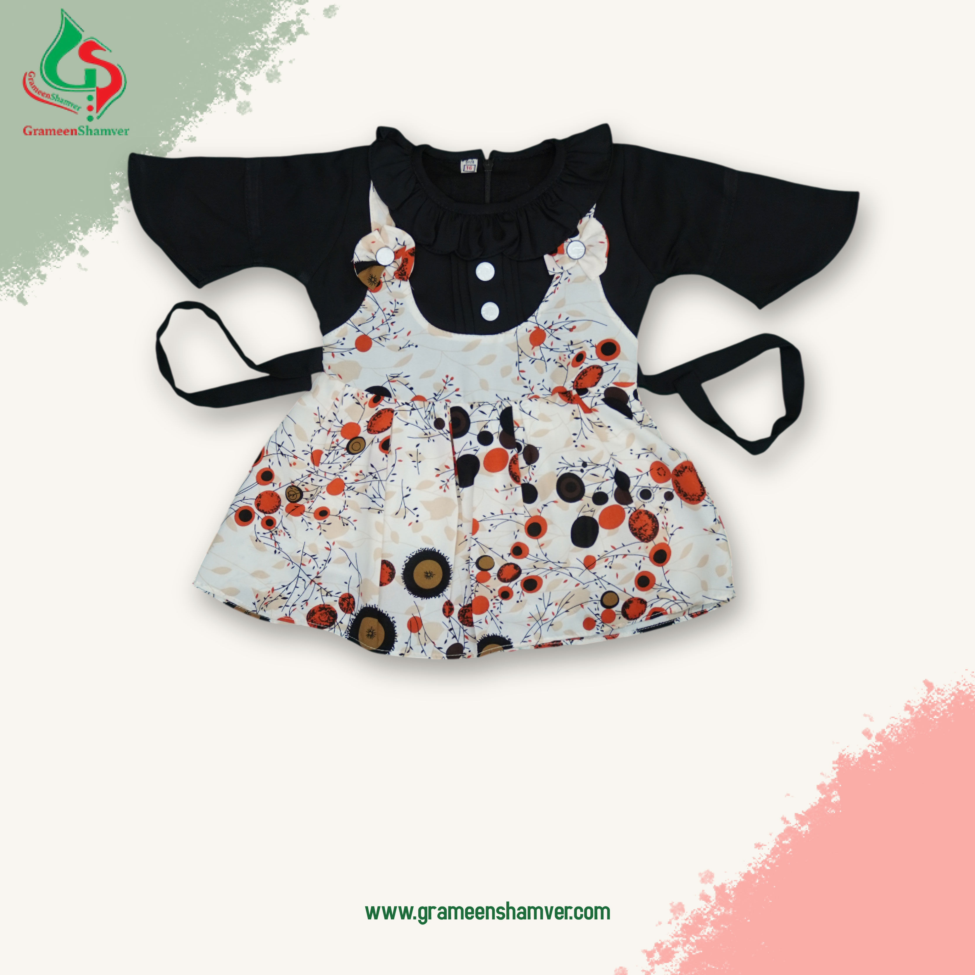 Black And white Ball printed Rumper